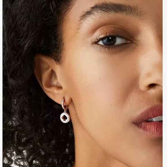 NWT! ♠️ kate spade pave drop earrings. Gold rose. Brand new with tags. - Picture 7 of 11